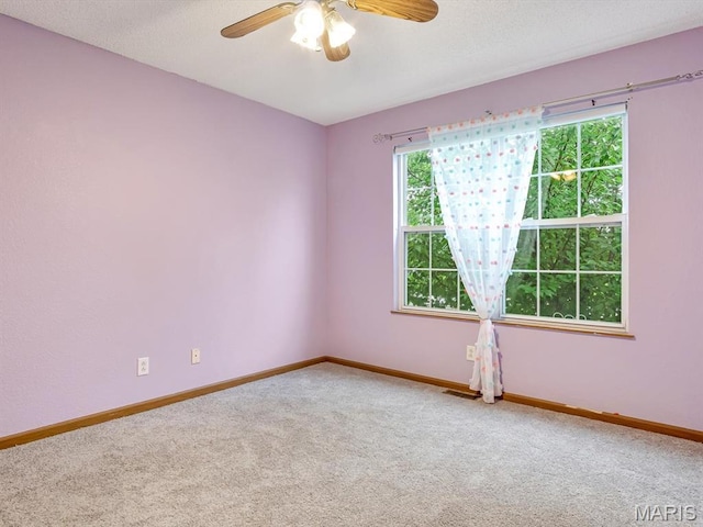 109 E Red Bud Ct, Valmeyer, IL 62295 - spare room with carpet and a ceiling fan