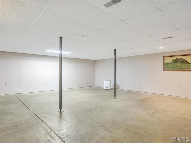 109 E Red Bud Ct, Valmeyer, IL 62295 - finished below grade area with a drop ceiling