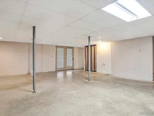 109 E Red Bud Ct, Valmeyer, IL 62295 - finished basement featuring a paneled ceiling
