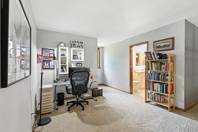 18232 Prickly Pear Ct, Pacific, MO 63069 - home office with carpet and baseboards