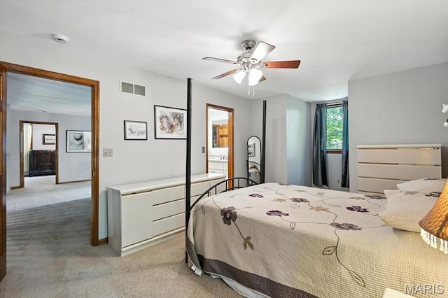 18232 Prickly Pear Ct, Pacific, MO 63069 - bedroom featuring light colored carpet and a ceiling fan