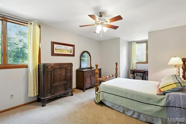 18232 Prickly Pear Ct, Pacific, MO 63069 - bedroom featuring light colored carpet and ceiling fan