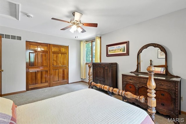 18232 Prickly Pear Ct, Pacific, MO 63069 - carpeted bedroom featuring baseboards and ceiling fan