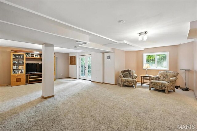 18232 Prickly Pear Ct, Pacific, MO 63069 - sitting room featuring carpet, plenty of natural light, and french doors