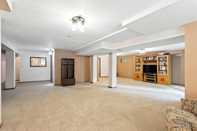 18232 Prickly Pear Ct, Pacific, MO 63069 - unfurnished living room featuring carpet floors