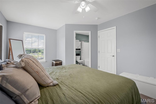 699 Olivia Ct, New Haven, MO 63068 - bedroom with a ceiling fan and ensuite bath