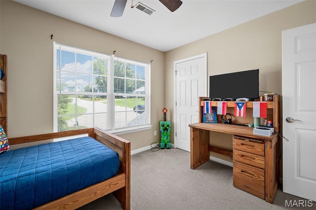 699 Olivia Ct, New Haven, MO 63068 - carpeted bedroom featuring baseboards and a ceiling fan