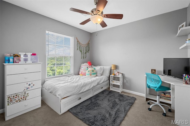 699 Olivia Ct, New Haven, MO 63068 - carpeted bedroom featuring ceiling fan and an office area