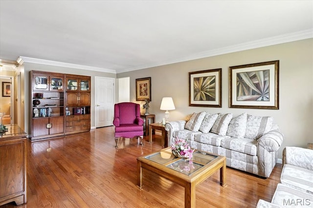 2342 Cedar Dale Ct, Maryland Heights, MO 63043 - living area with crown molding and wood finished floors