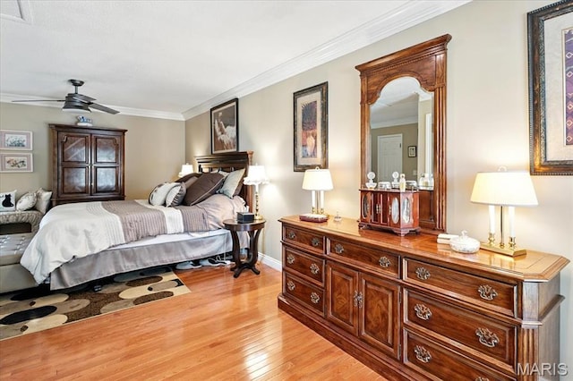 2342 Cedar Dale Ct, Maryland Heights, MO 63043 - bedroom featuring light wood finished floors, ornamental molding, and baseboards