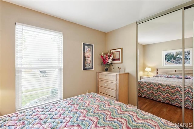 2342 Cedar Dale Ct, Maryland Heights, MO 63043 - bedroom with wood finished floors and a closet