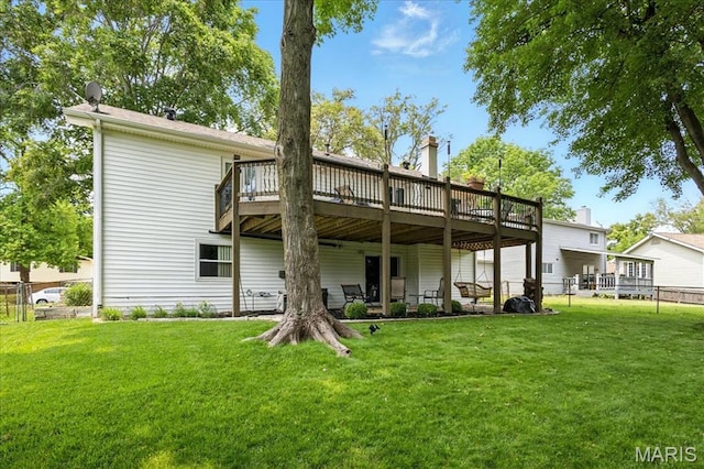 2342 Cedar Dale Ct, Maryland Heights, MO 63043 - rear view of property with a wooden deck