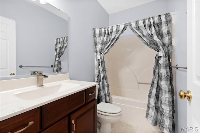 1609 10th Fairway Dr, Belleville, IL 62220 - full bathroom featuring vanity, shower / tub combo, and tile patterned flooring