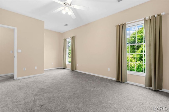 1609 10th Fairway Dr, Belleville, IL 62220 - carpeted empty room with plenty of natural light and a ceiling fan