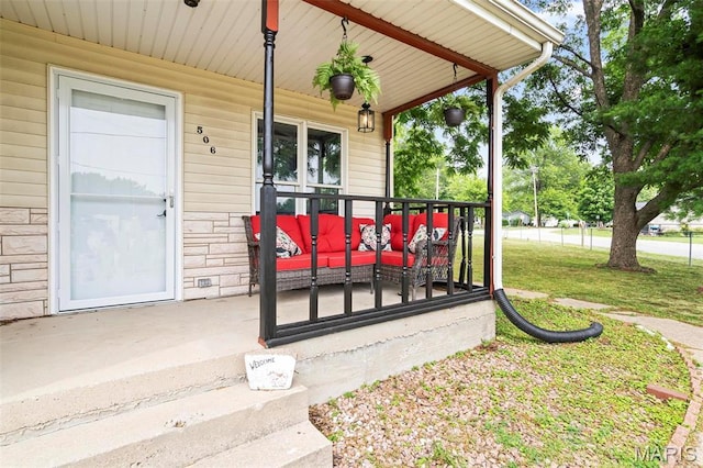 506 Russell St, Pocahontas, IL 62275 - view of covered porch