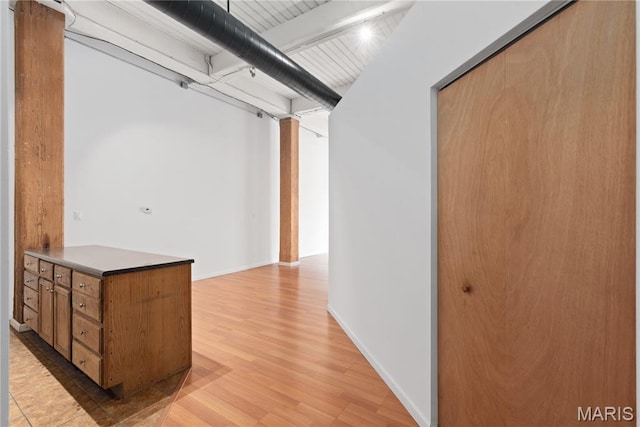 507 N 13th St Unit 207, Saint Louis, MO 63103 - hallway with light wood-style flooring and baseboards