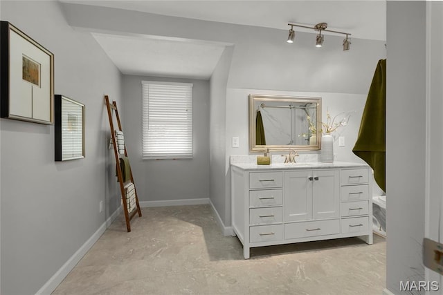 2280 Ebert Ln, Wentzville, MO 63385 - bathroom with vanity and a shower