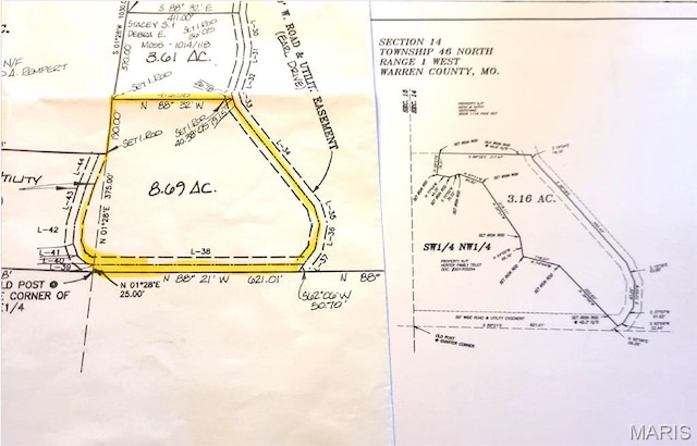 11400 Macs Cove Dr, Wright City, MO 63390 - survey map / technical document with property parcel outlined