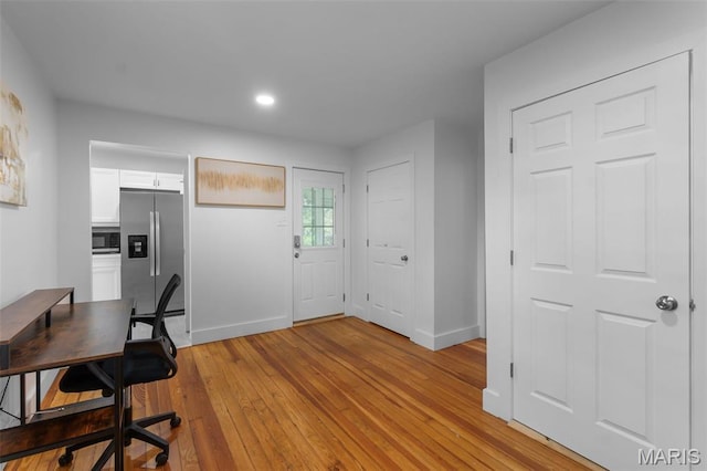 1210 Perryville Rd, Cape Girardeau, MO 63701 - office area featuring light wood-style flooring, baseboards, and recessed lighting