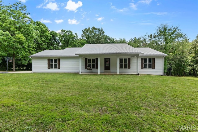3348 State Hwy E, Scott City, MO 63780 - view of front of property with a front lawn and a metal roof