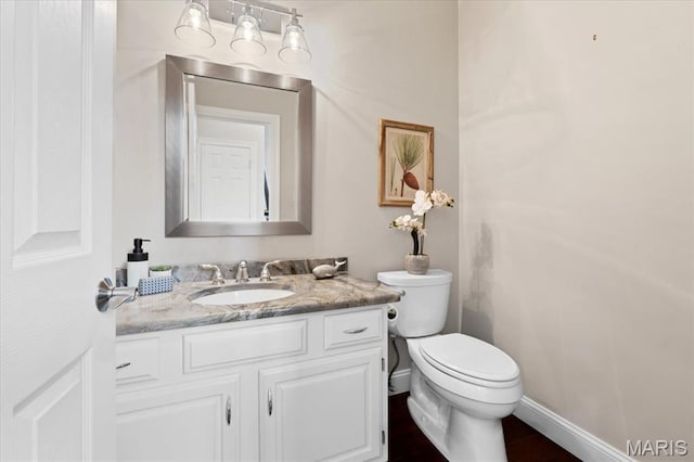 1525 Honey Locust Ct, Wildwood, MO 63005 - half bathroom featuring vanity and toilet