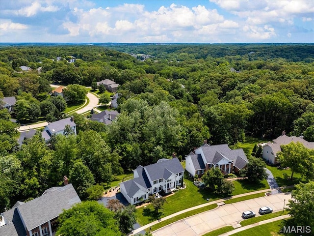 1525 Honey Locust Ct, Wildwood, MO 63005 - aerial perspective of suburban area featuring a forest