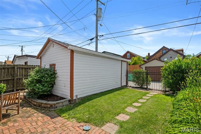 6314 Chippewa St, Saint Louis, MO 63109 - view of yard with an outbuilding and a patio