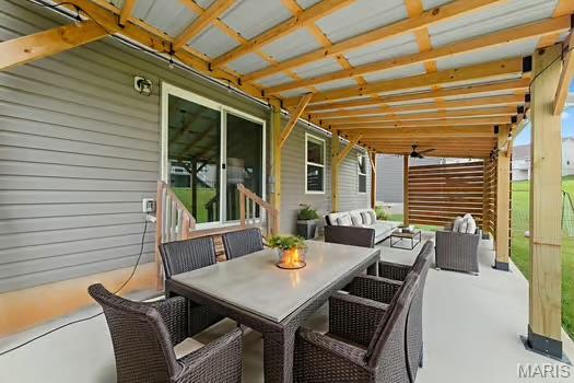 3169 Willow Point Dr, Imperial, MO 63052 - view of patio featuring an outdoor hangout area and outdoor dining area