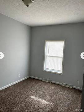 876 Mildred Ave, Cahokia, IL 62206 - spare room featuring carpet floors, a textured ceiling, and baseboards