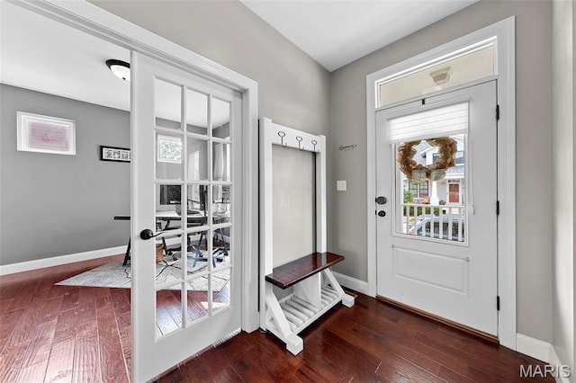 3204 Hadrian St, Saint Charles, MO 63301 - entryway featuring plenty of natural light, dark wood-type flooring, and baseboards