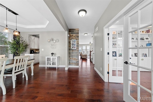 3204 Hadrian St, Saint Charles, MO 63301 - foyer featuring dark wood finished floors and baseboards