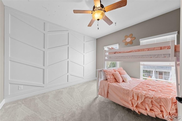 3204 Hadrian St, Saint Charles, MO 63301 - bedroom with carpet, baseboards, and a ceiling fan