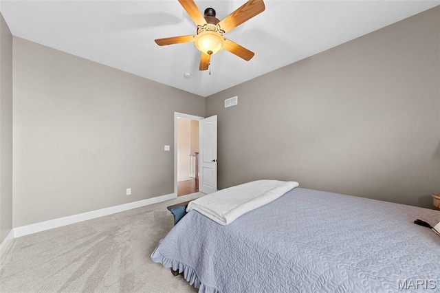 3204 Hadrian St, Saint Charles, MO 63301 - bedroom with carpet flooring, baseboards, and a ceiling fan