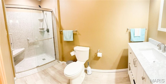1 Timber Ln, Salem, MO 65560 - bathroom with toilet, vanity, and a shower stall
