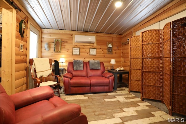 80 Lakeview Dr, Wappapello, MO 63966 - living area with a wall unit AC and wood finished floors