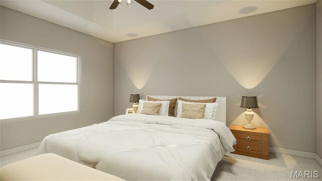 31634 Dogwood Ln, Foristell, MO 63348 - carpeted bedroom featuring baseboards and ceiling fan