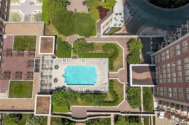 150 Carondelet Plz Unit 702, Clayton, MO 63105 - drone / aerial view of a pool