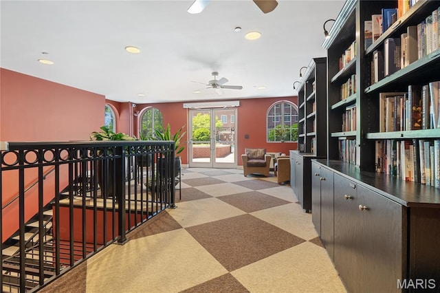 150 Carondelet Plz Unit 702, Clayton, MO 63105 - hallway featuring an upstairs landing, recessed lighting, and light carpet