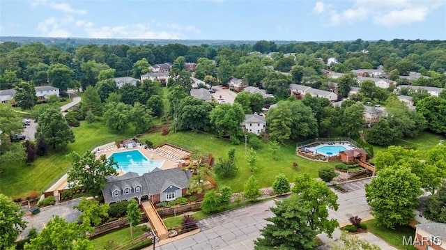 9177 Robin Ct, Brentwood, MO 63144 - drone / aerial view of a pool
