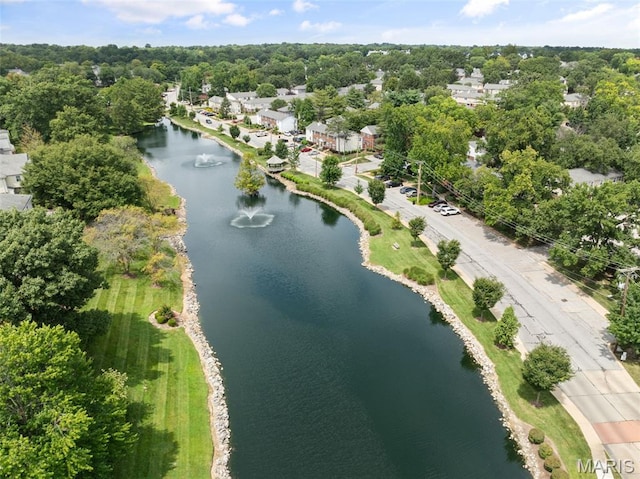 9177 Robin Ct, Brentwood, MO 63144 - bird's eye view of a nearby body of water and a tree filled landscape