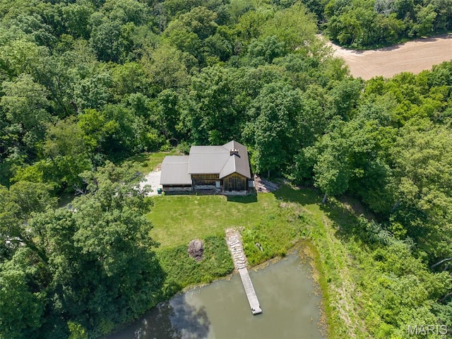 5423 Saxtown Rd, Millstadt, IL 62260 - view of subject property with a heavily wooded area and a large body of water