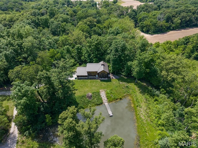 5423 Saxtown Rd, Millstadt, IL 62260 - view of subject property with a heavily wooded area and a nearby body of water