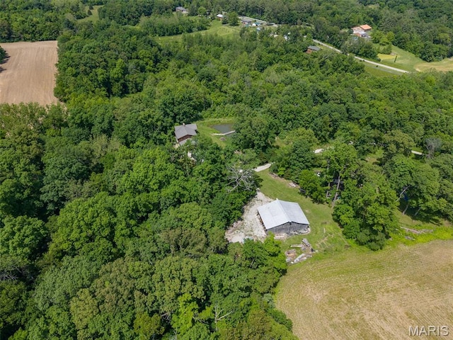 5423 Saxtown Rd, Millstadt, IL 62260 - aerial view of property's location with a heavily wooded area