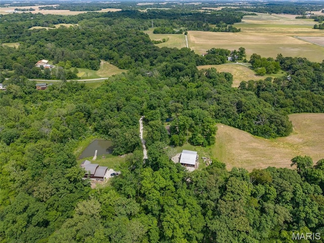 5423 Saxtown Rd, Millstadt, IL 62260 - aerial view of property and surrounding area with a heavily wooded area and rural landscape