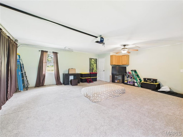 4862 State Highway 142e, Doniphan, MO 63935 - garage with a garage door opener and ceiling fan