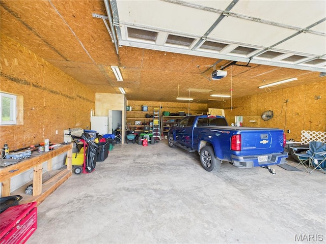 4862 State Highway 142e, Doniphan, MO 63935 - garage featuring a garage door opener and a workshop area