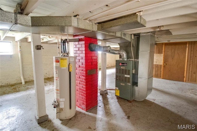 703 Condit Ave, Alton, IL 62002 - below grade area featuring water heater and heating unit