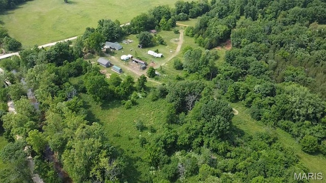 284 Wayne 349, Piedmont, MO 63957 - aerial view of property and surrounding area featuring a heavily wooded area