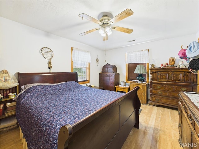 284 Wayne 349, Piedmont, MO 63957 - bedroom with light wood-type flooring and ceiling fan