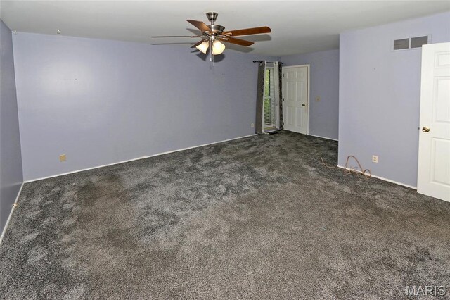 12713 Partridge Run Dr, Florissant, MO 63033 - spare room featuring ceiling fan and carpet floors